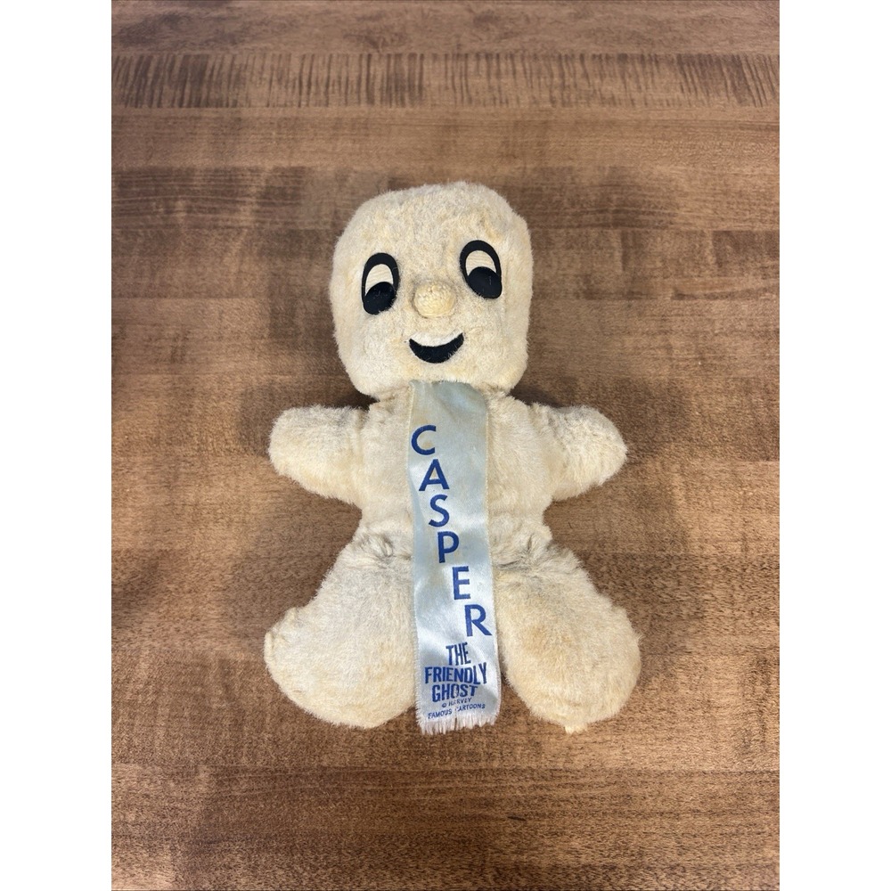 Vintage Casper The Friendly Ghost 10" Plush Doll by Commonwealth Toy Co Harvey